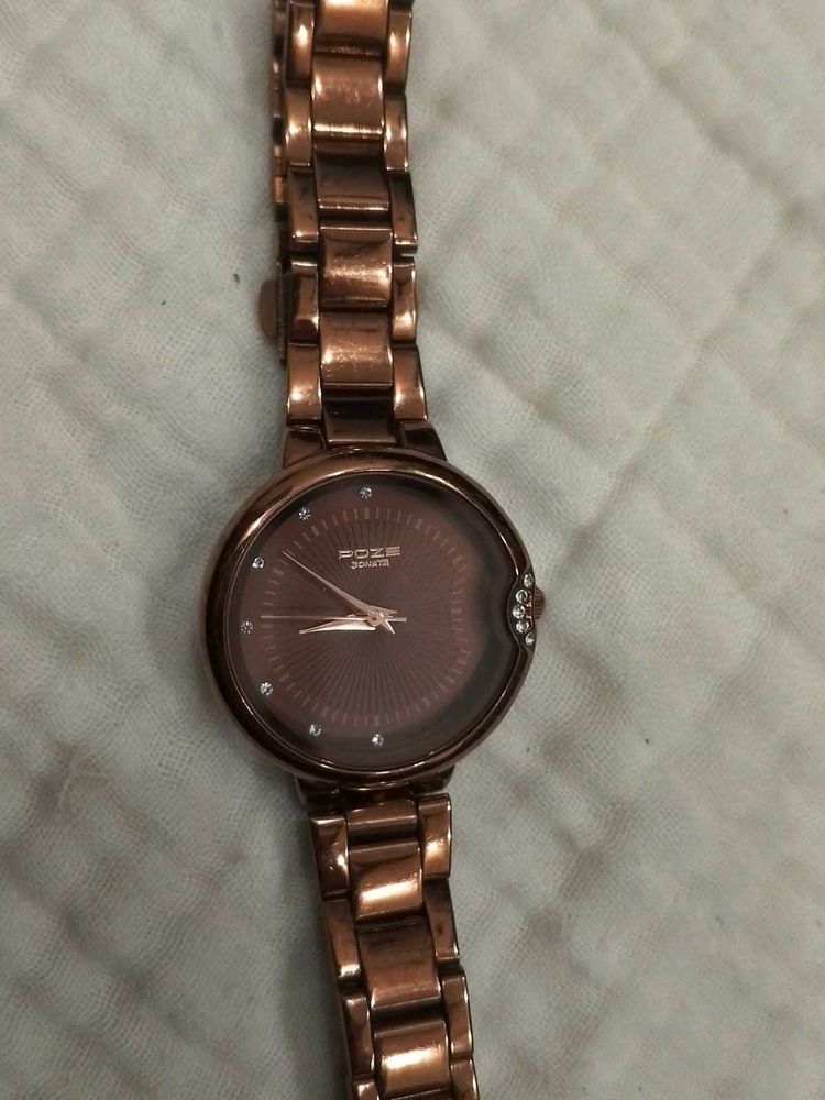 Rose Gold Analog Watch