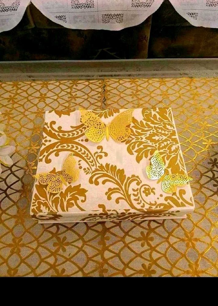 8. Decorative Gift Box with Butterflies