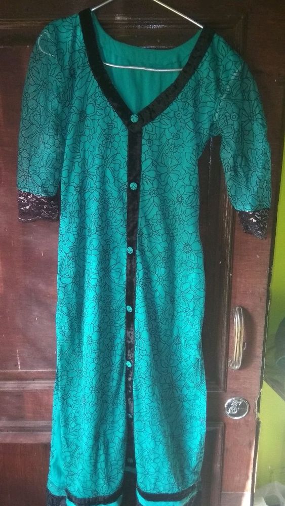 Beutiful Peacock Green Kurta/Kurti
