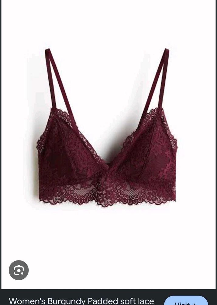 Burgundy Lace Bra with brief 👍