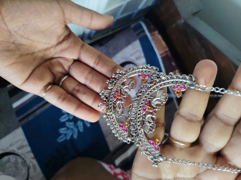Exquisite Ethnic Silver Necklace