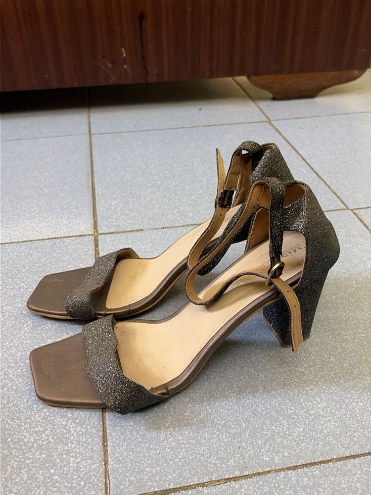 Sparkly Block Heels