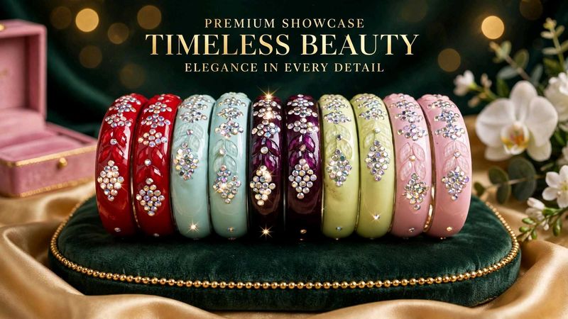 Designer Embellished Bangles Set