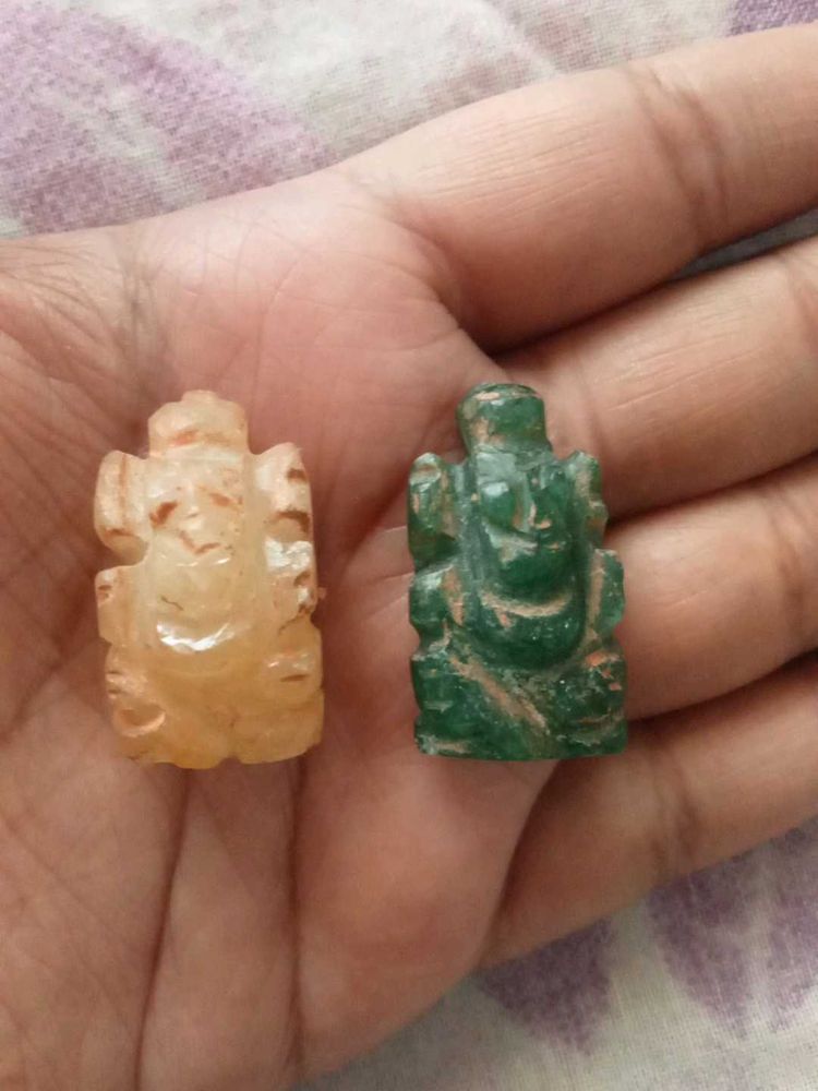 vintage citrine and aventurine Ganesh