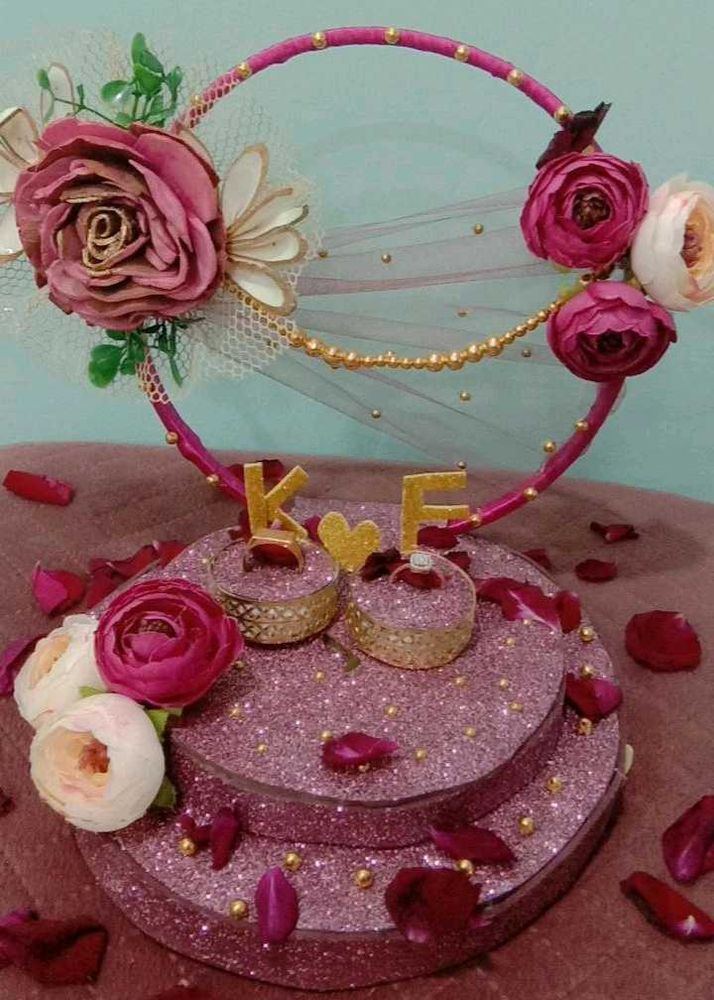 Floral Ring Holder/engagement Plate