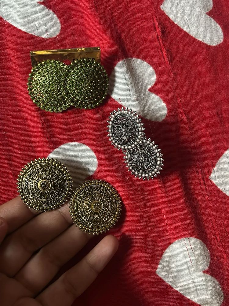 Oxidized Earrings Set