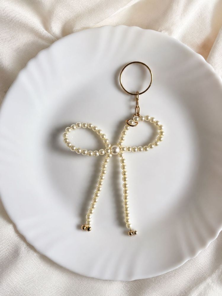 Pearl Bow Keychain/Bag Charm