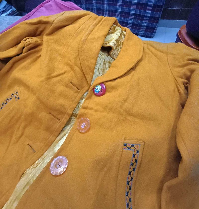 Mustard Yellow Jacket for cold