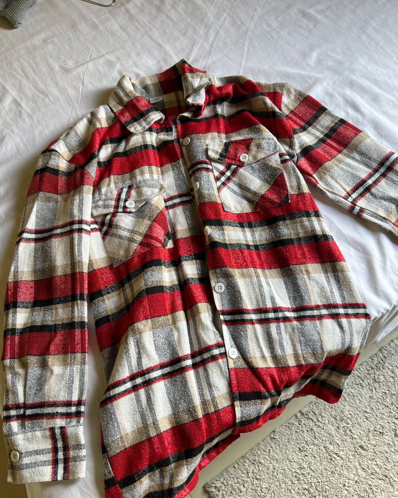 Street style store-  Cozy Plaid Flannel  Jacket -