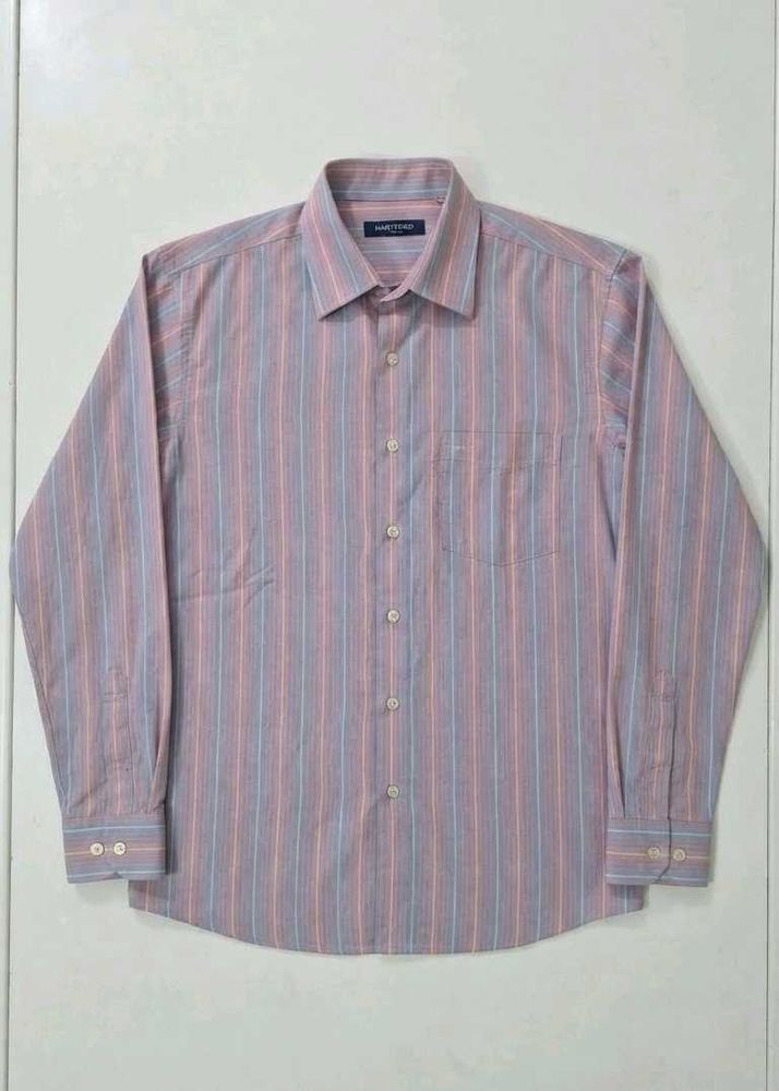 Men's Striped Button-Up Shirt