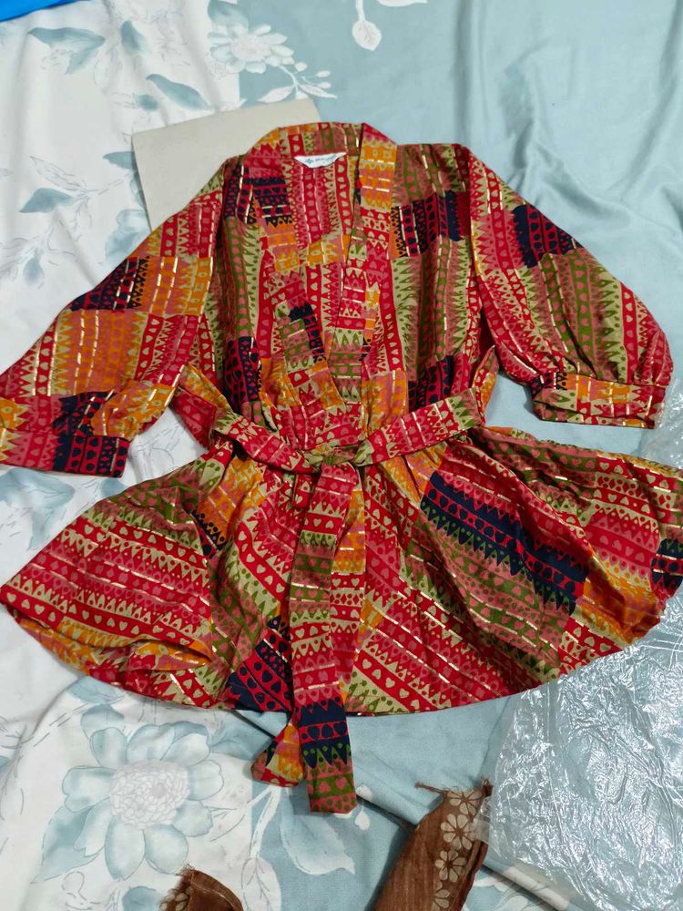 Vibrant Boho Kimono Style Top