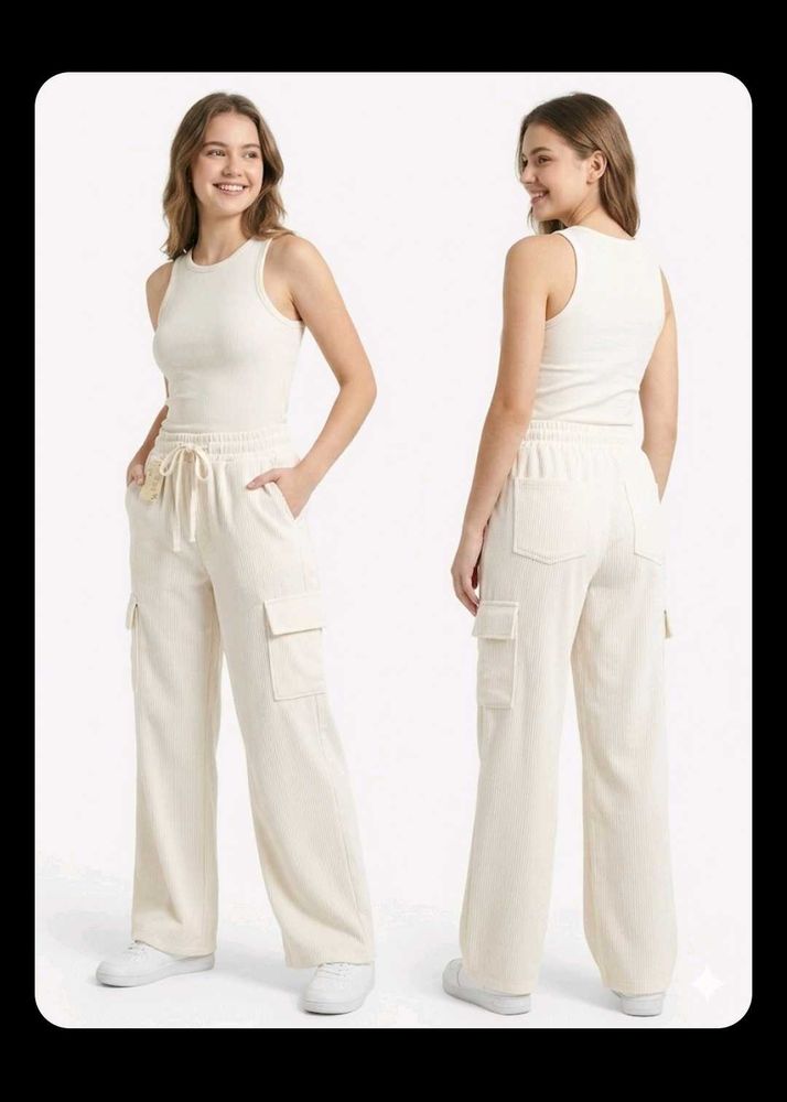 Cream Cargo Pants Outfit