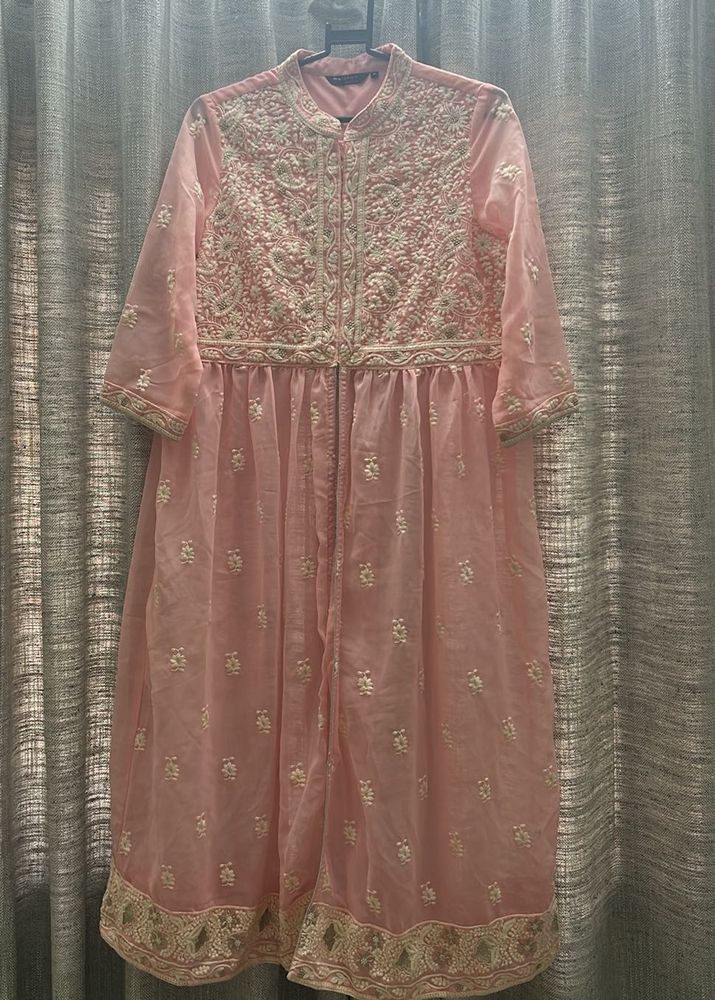 Melange Elegant Embroidered Pink Kurta
