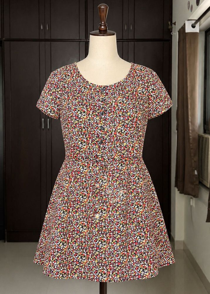 Floral Print Fit &amp; Flare Dress