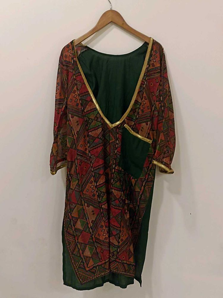 2 piece set Vibrant Geometric Print Kurta