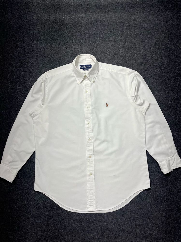 Classic White Polo Ralph Lauren Button-Down Shirt