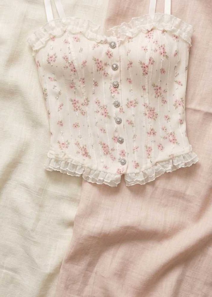 Cute Floral Corset Top