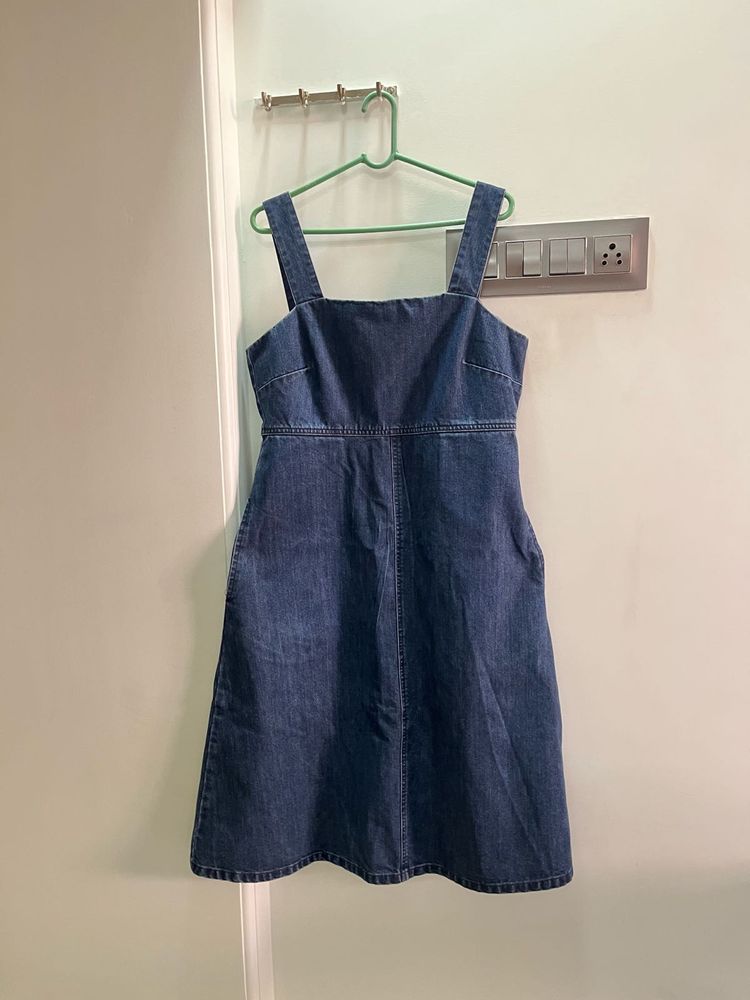 Denim Pinafore Dress