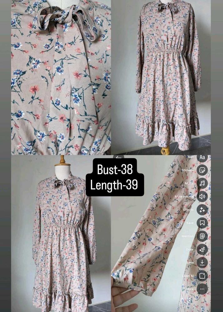 Chic Floral Print Midi Dress