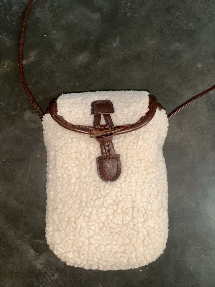 Cozy Teddy Fleece Crossbody Bag