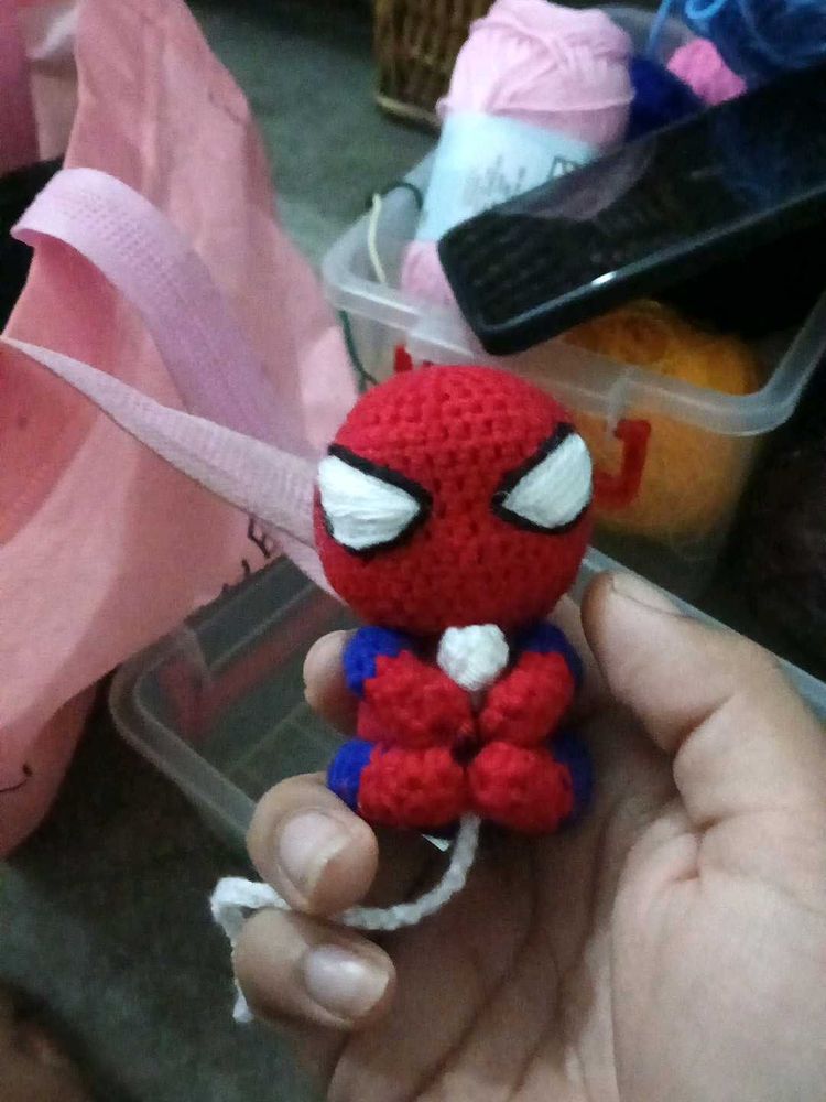 Handmade Crochet Spiderman Charm