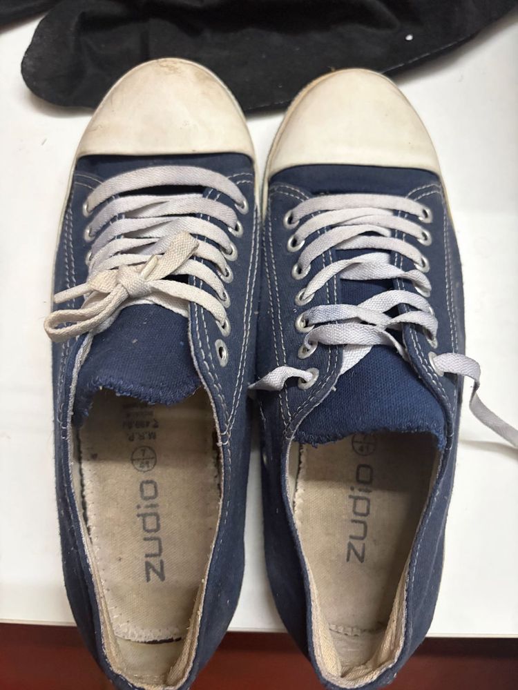 Blue Canvas Sneakers