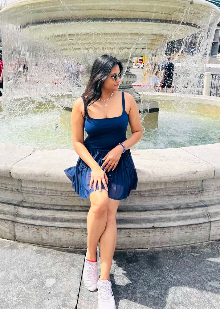Elegant Navy Blue Mini Dress (frock)