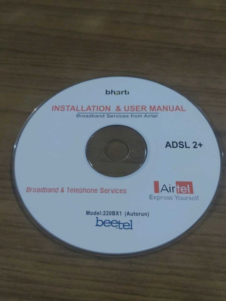 Airtel ADSL 2+ Installation CD