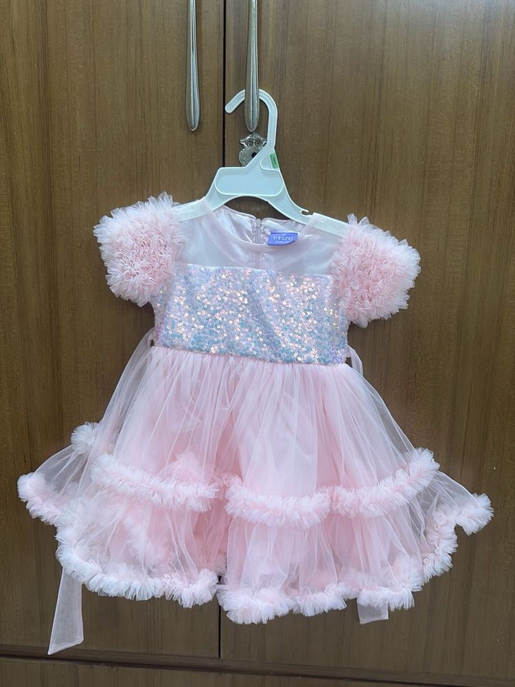 Sparkly Pink Tulle Party Dress
