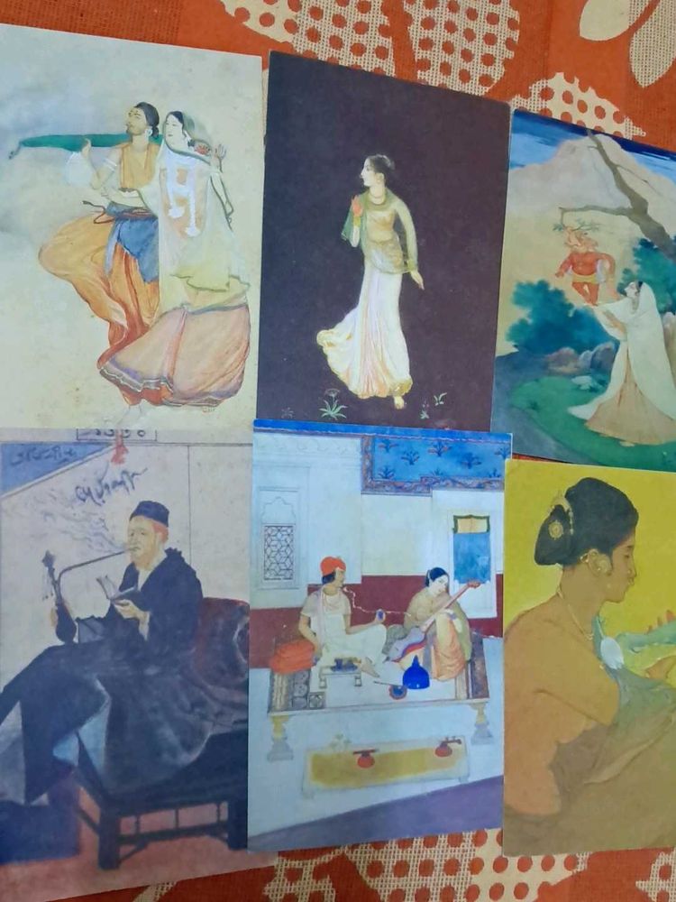 6 Vintage Art Prints postcard Collection