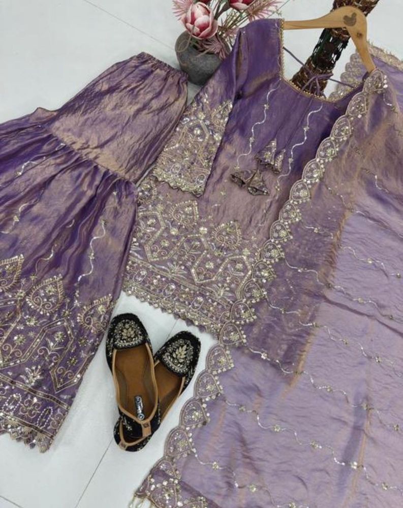 ‼️SALE IN THE PURPLE BEAUTIFUL KURTA SET