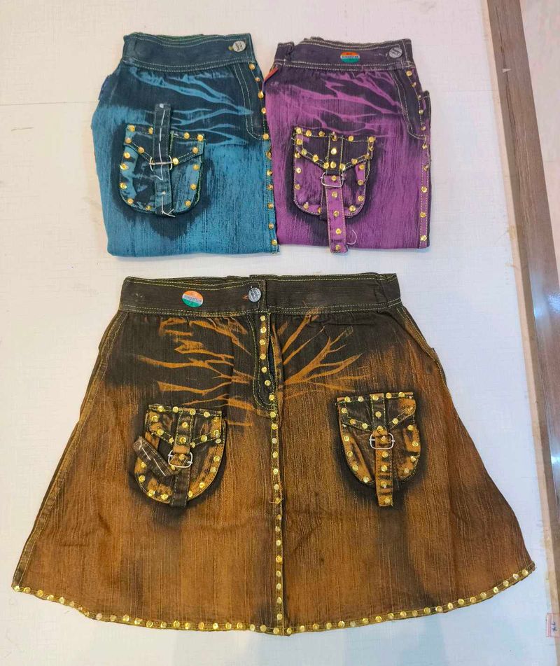 Vintage Y2K Acid Wash Denim Mini Skirt