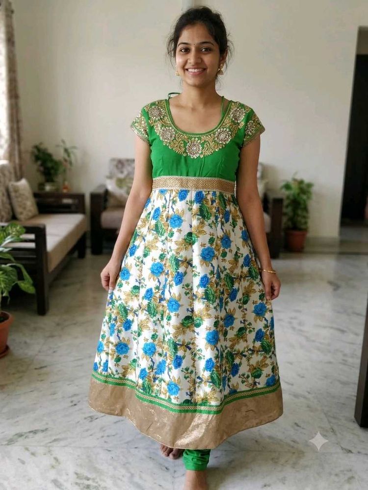 Beautiful Floral anarkali suit