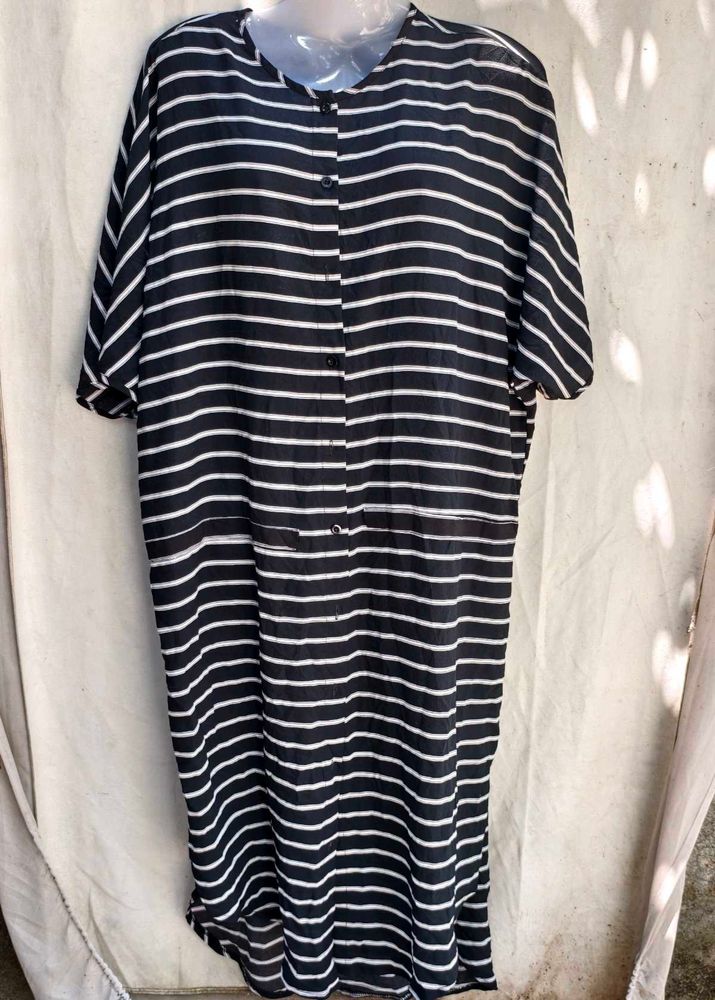 I. Striped Button-Up Maxi Dress