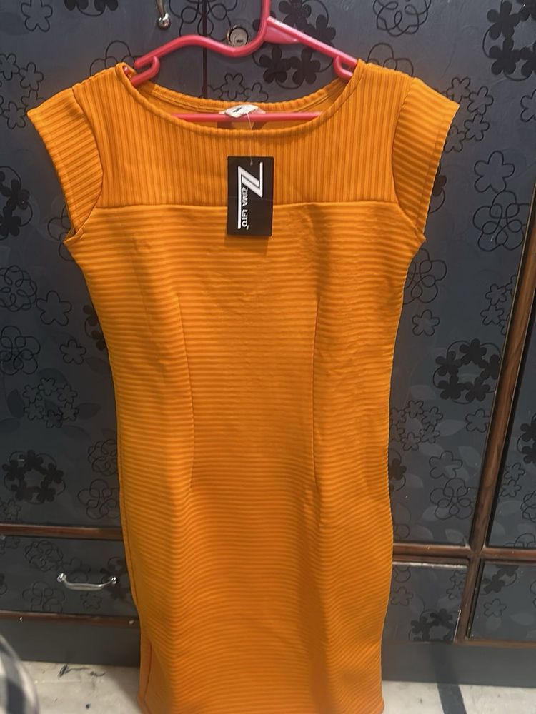 Mustard Bodycon Dress