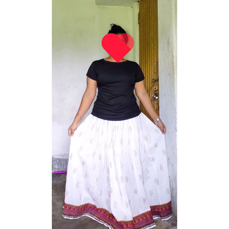 Boho Cotton Maxi Skirt