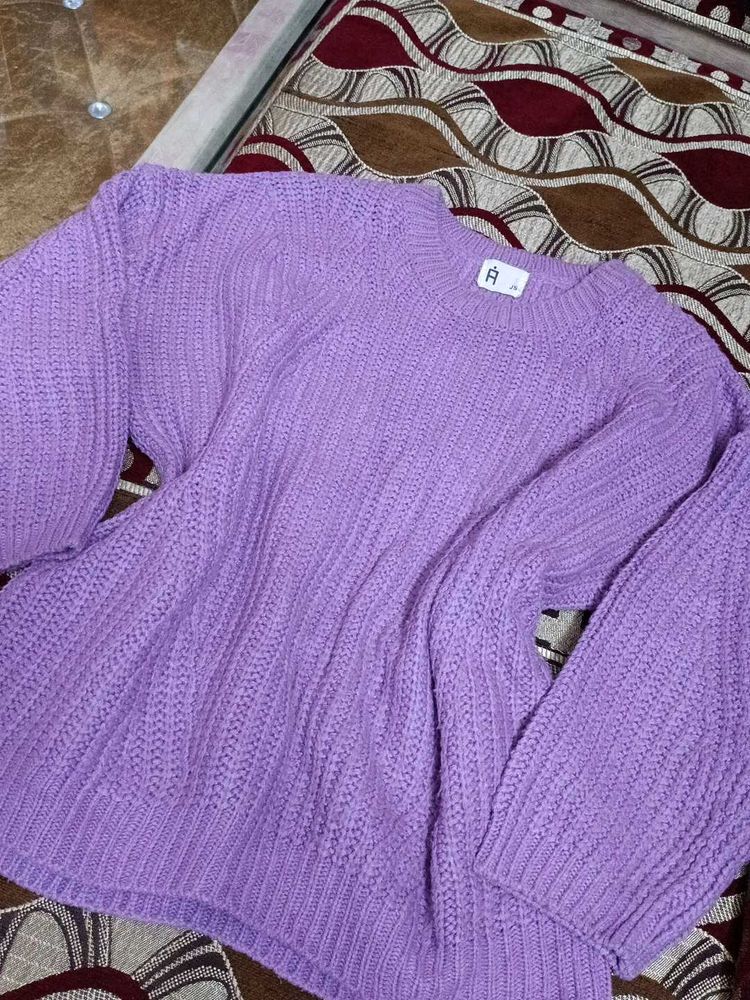 Lavender Knit Pullover