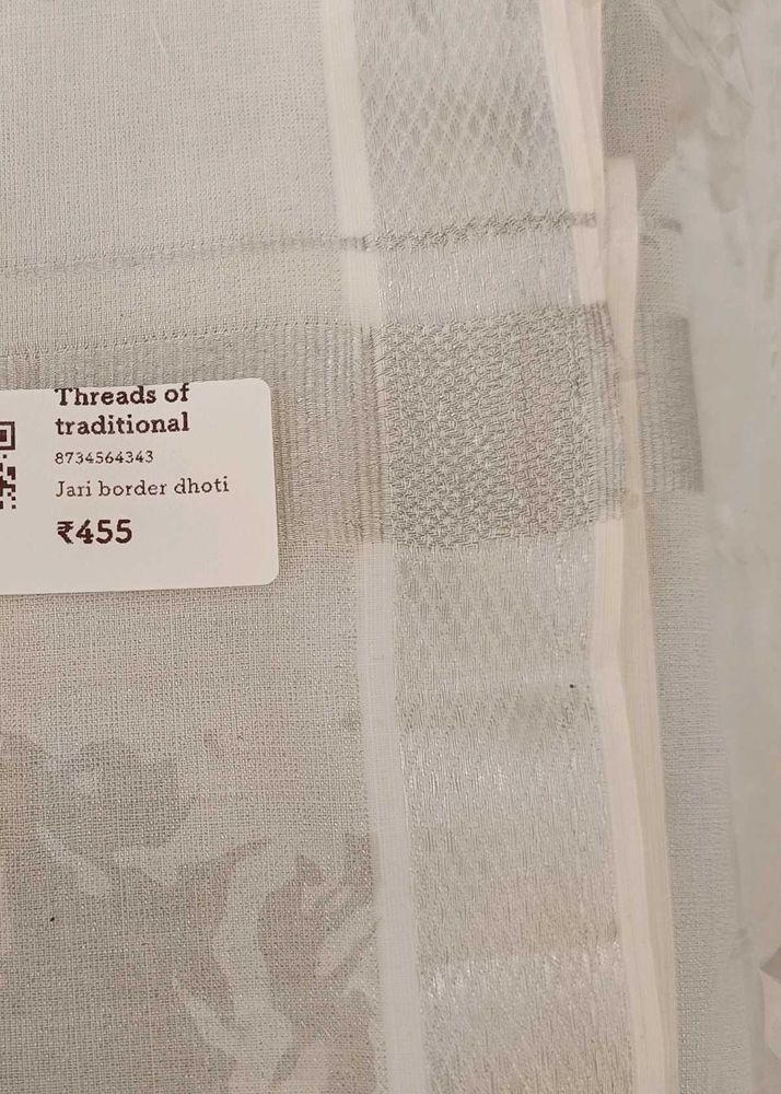 Traditional Jari Border Dhoti