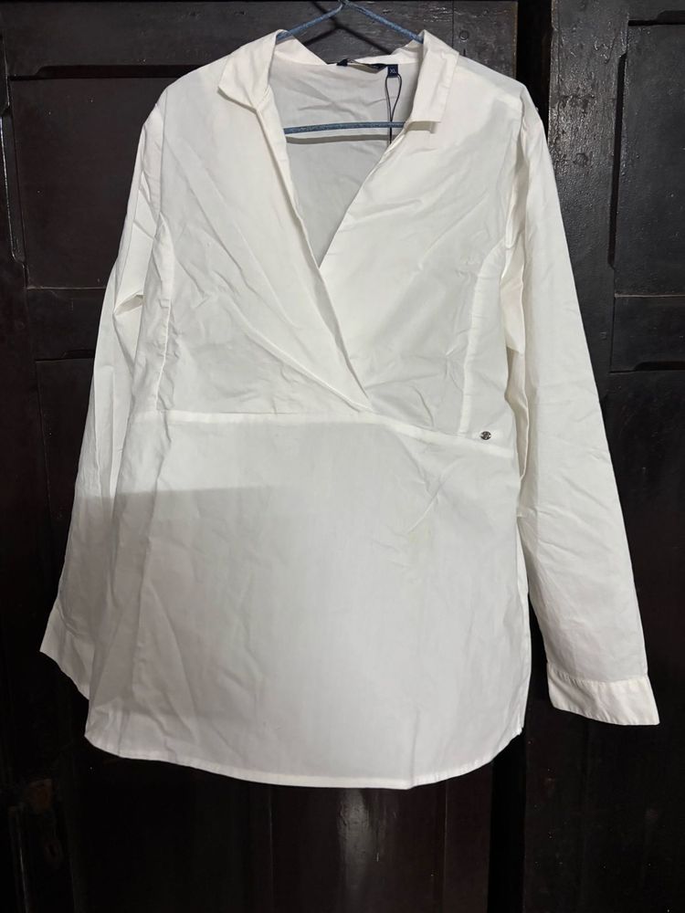 White Wrap Top