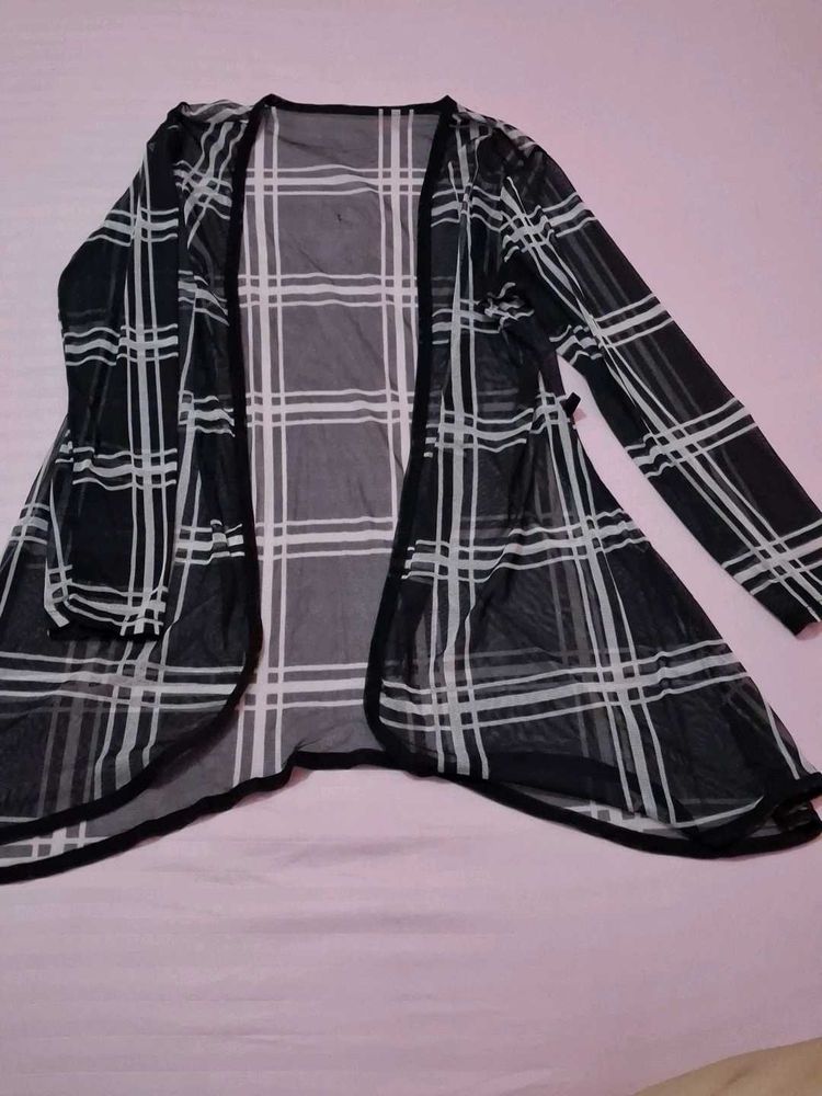 Chic Plaid Sheer Kimono