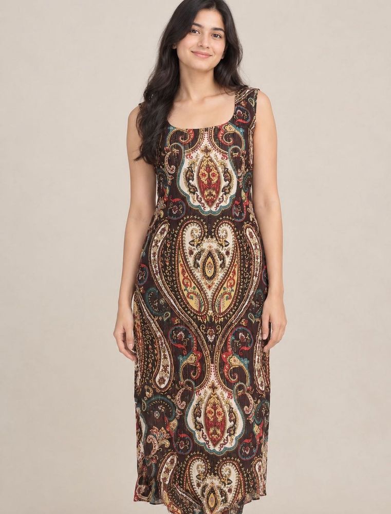 Paisley Print sitched suit with pants