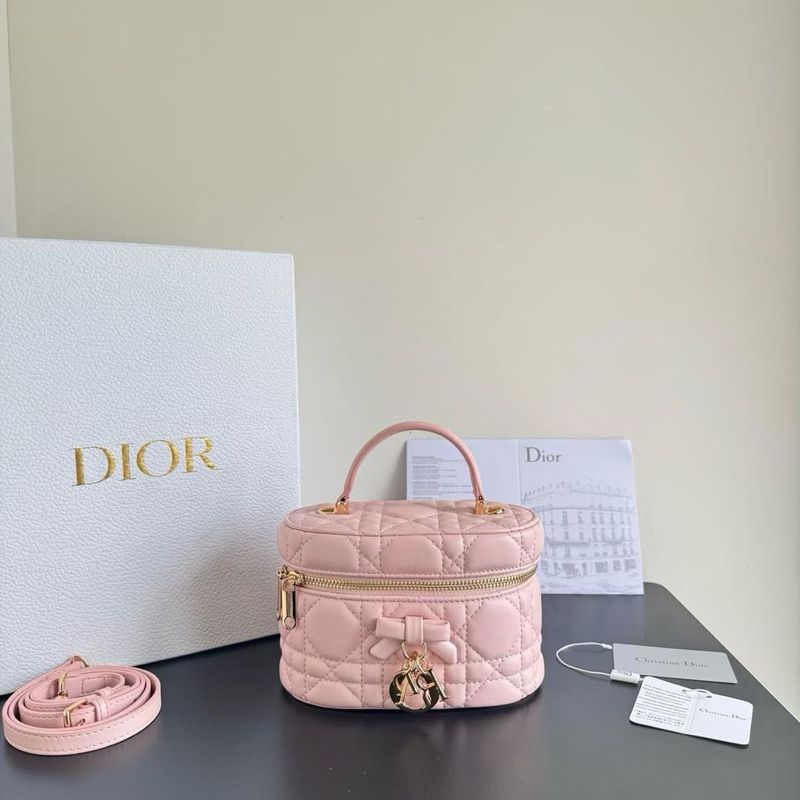 Quilted Pink Clutch with Bow Detail