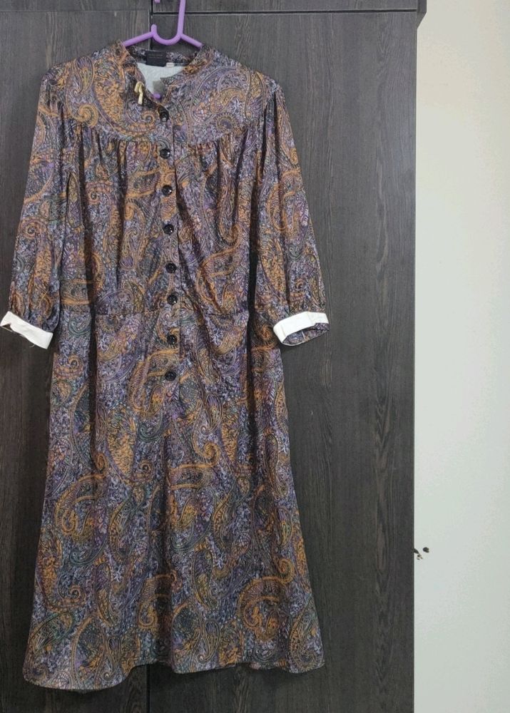 Midi Length Beautiful Imported Printed Dress