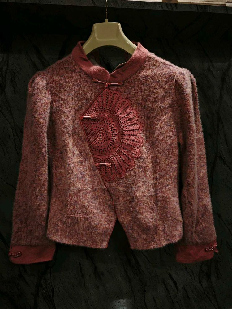 Elegant Pink Ethnic Jacket