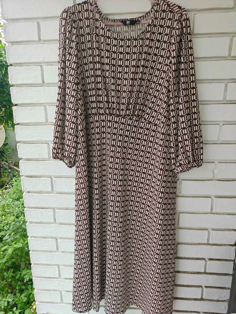 Stylish Geometric Print Dress
