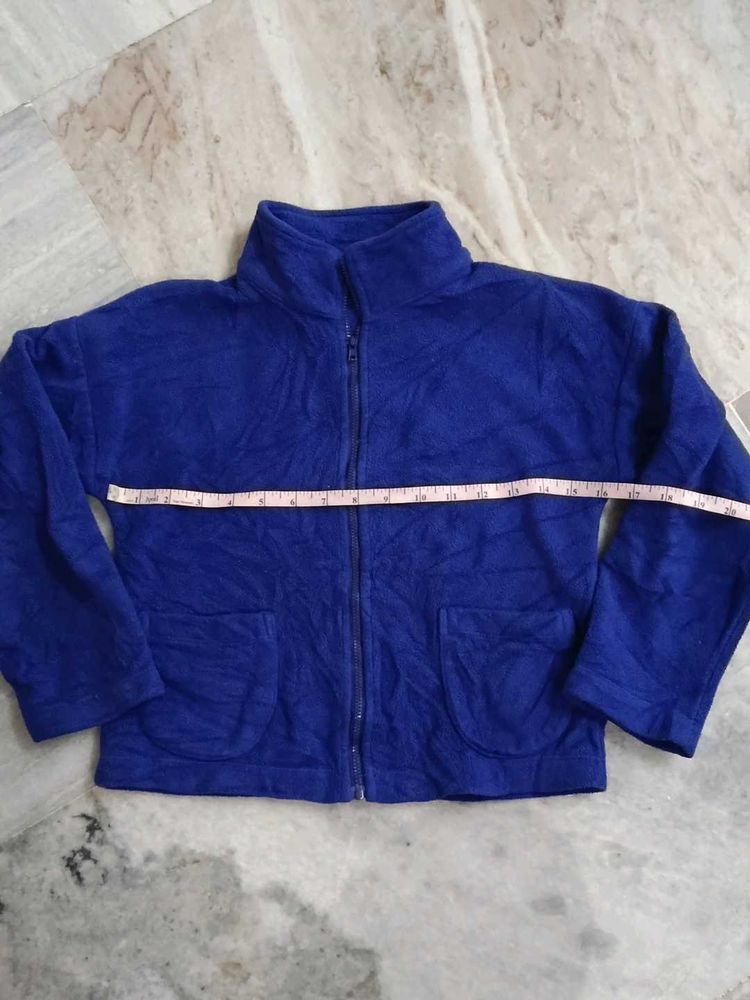 Blue Fleece Zip-Up Jacket