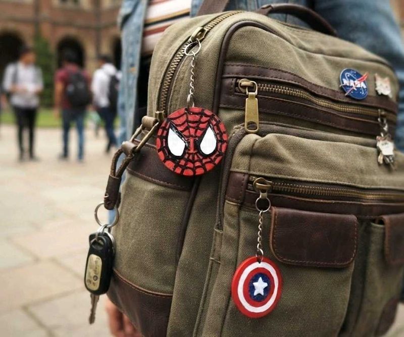 Spiderman &amp; Captain America Keychain Set