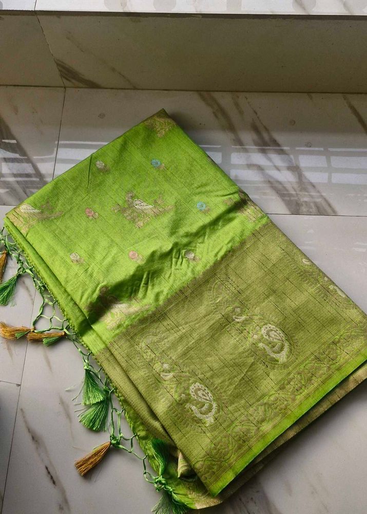 Green Banarasi Style Saree