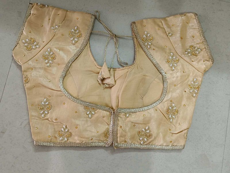 Readymade Beige Embroidered Blouse