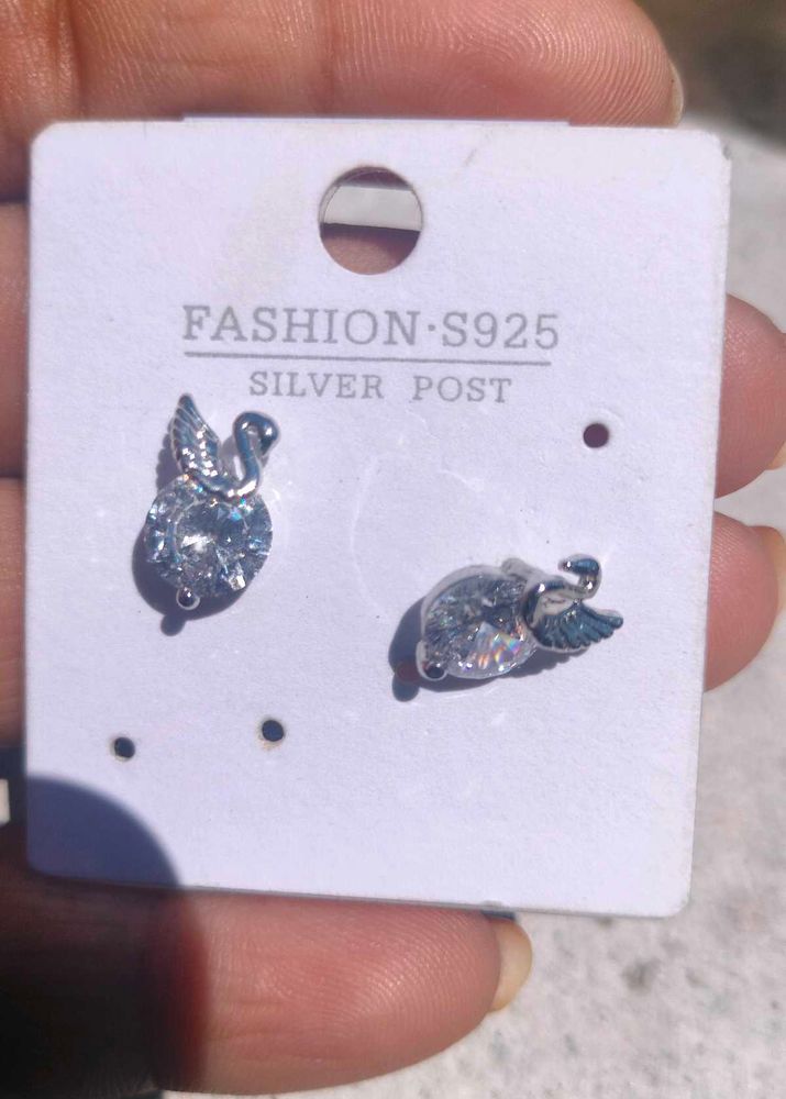 Swan Zircon Stone earrings